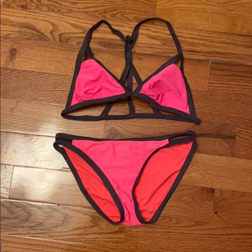 Hot pink bikini